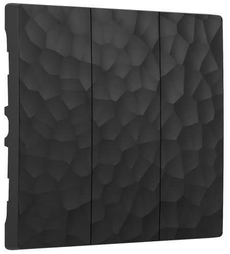 Лицевая панель Werkel Hammer для 3-кл. выключателя черный картинка